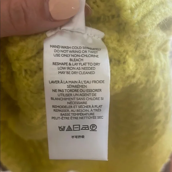 Chartreuse Anthropologie Sweater - Picture 4 of 5